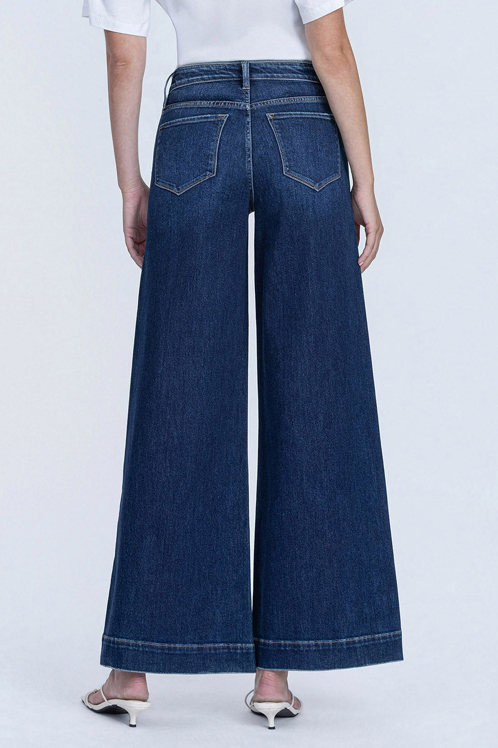 Jesse High Rise Dark Wash Wide Leg Jeans