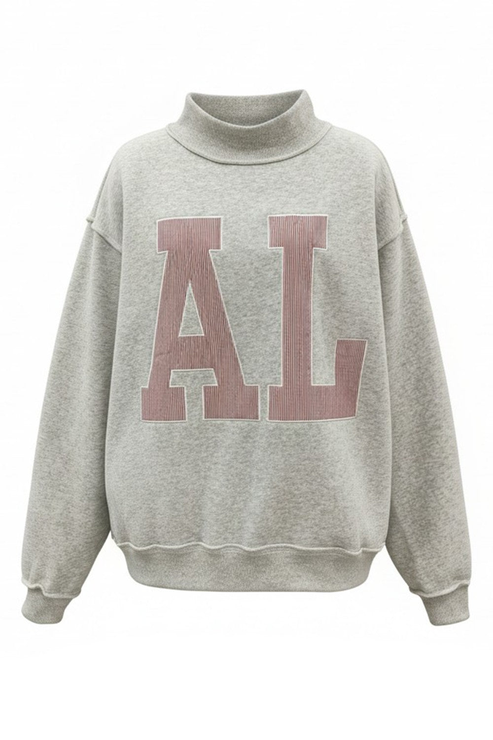 AL Embroidered Mock Neck Sweatshirt