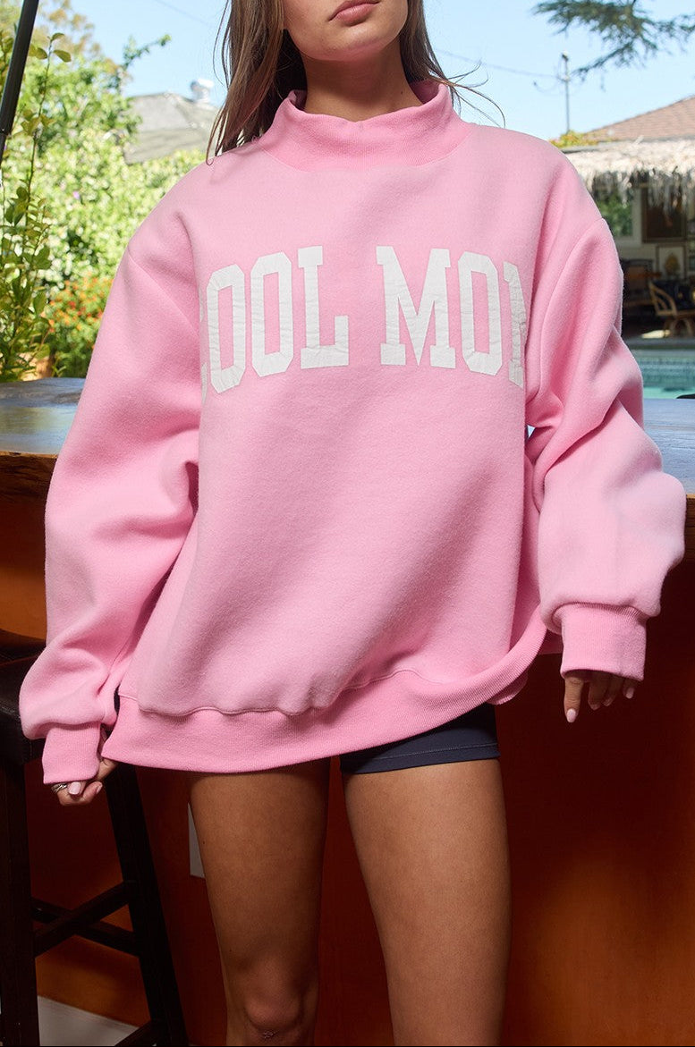 Mother X Cool Mom Reversible Mock Neck Sweatshirt