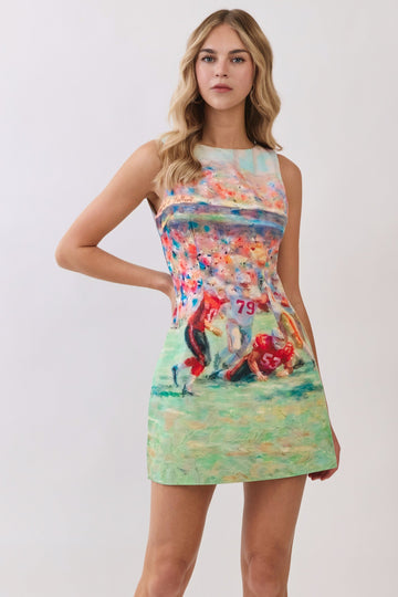 Tailgate Impressionist Football Game Day Mini Dress