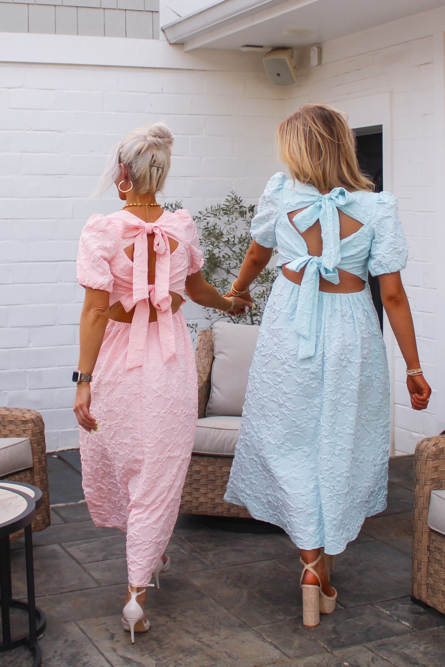 Mint Jacquard Floral Tie Back Maxi Dress