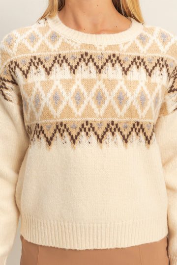 Cream Fair Isle Sweater