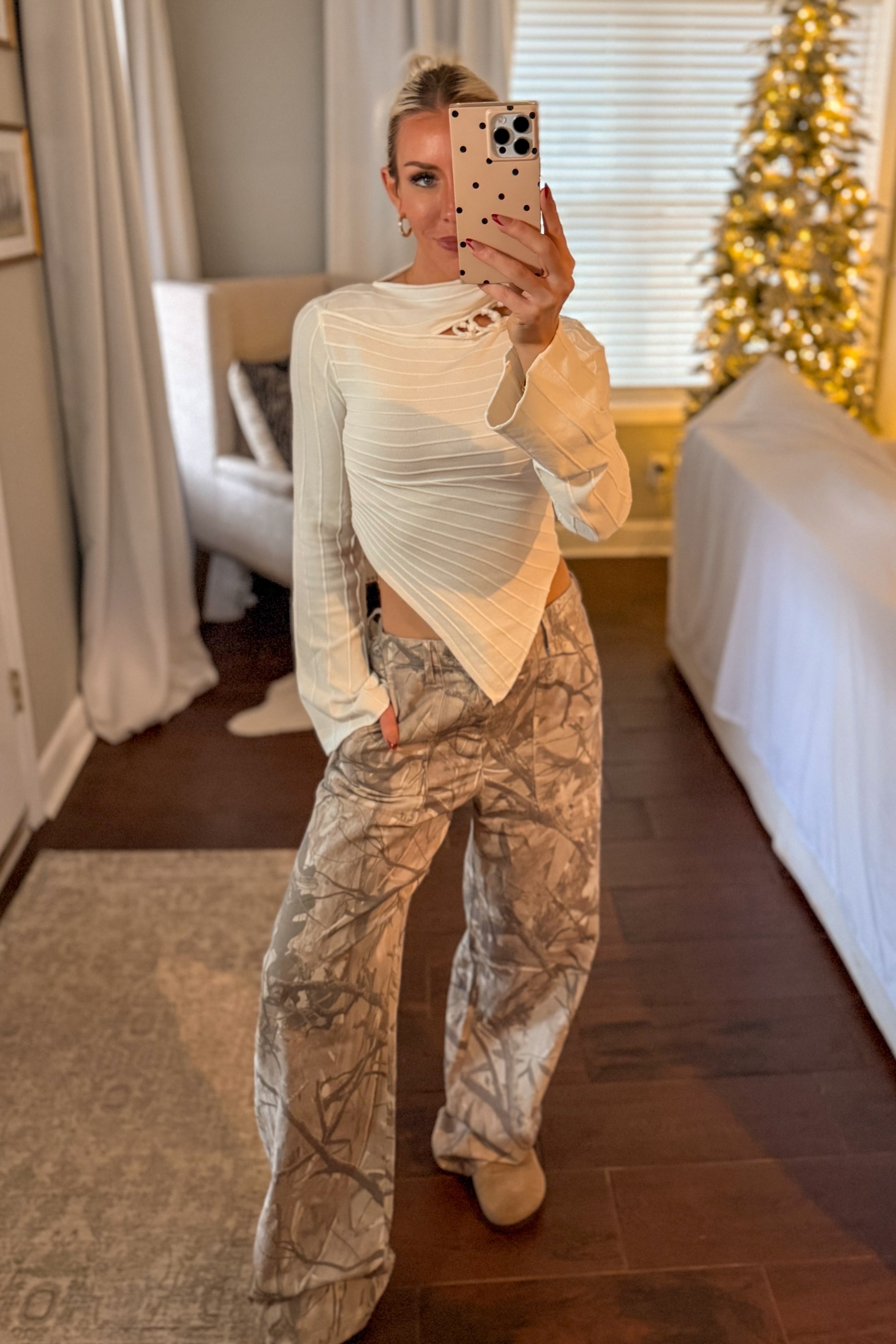 Camo Wide Leg Jeans