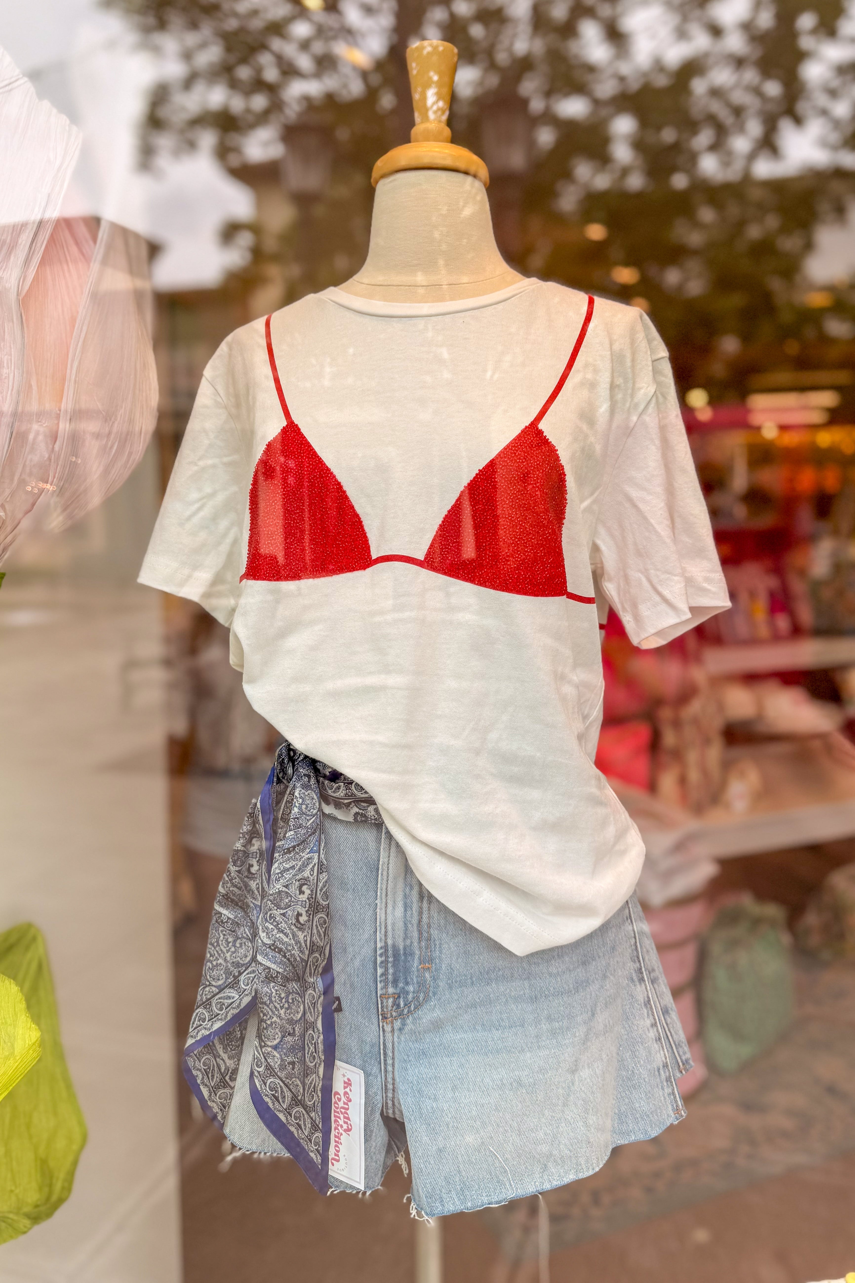 Beaded Bikini Top T-Shirt