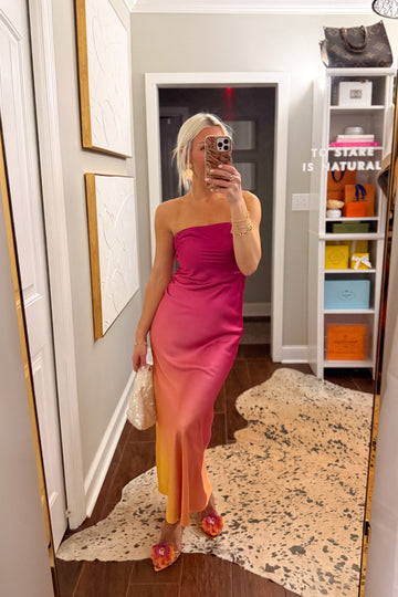 Tequila Sunrise Ombre Maxi Dress