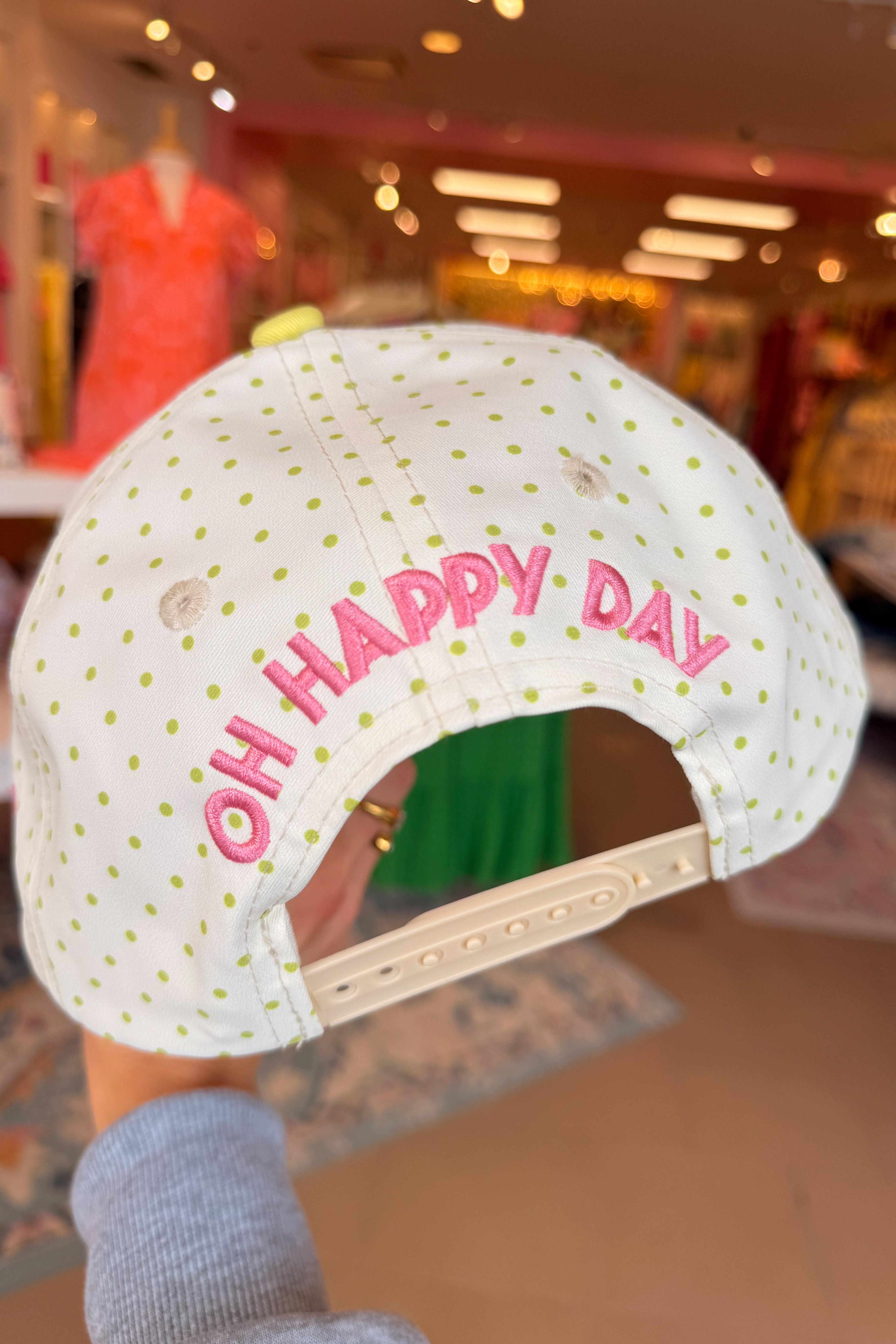 Sunday Funday Polka Dot  Embroidered Trucker Hat