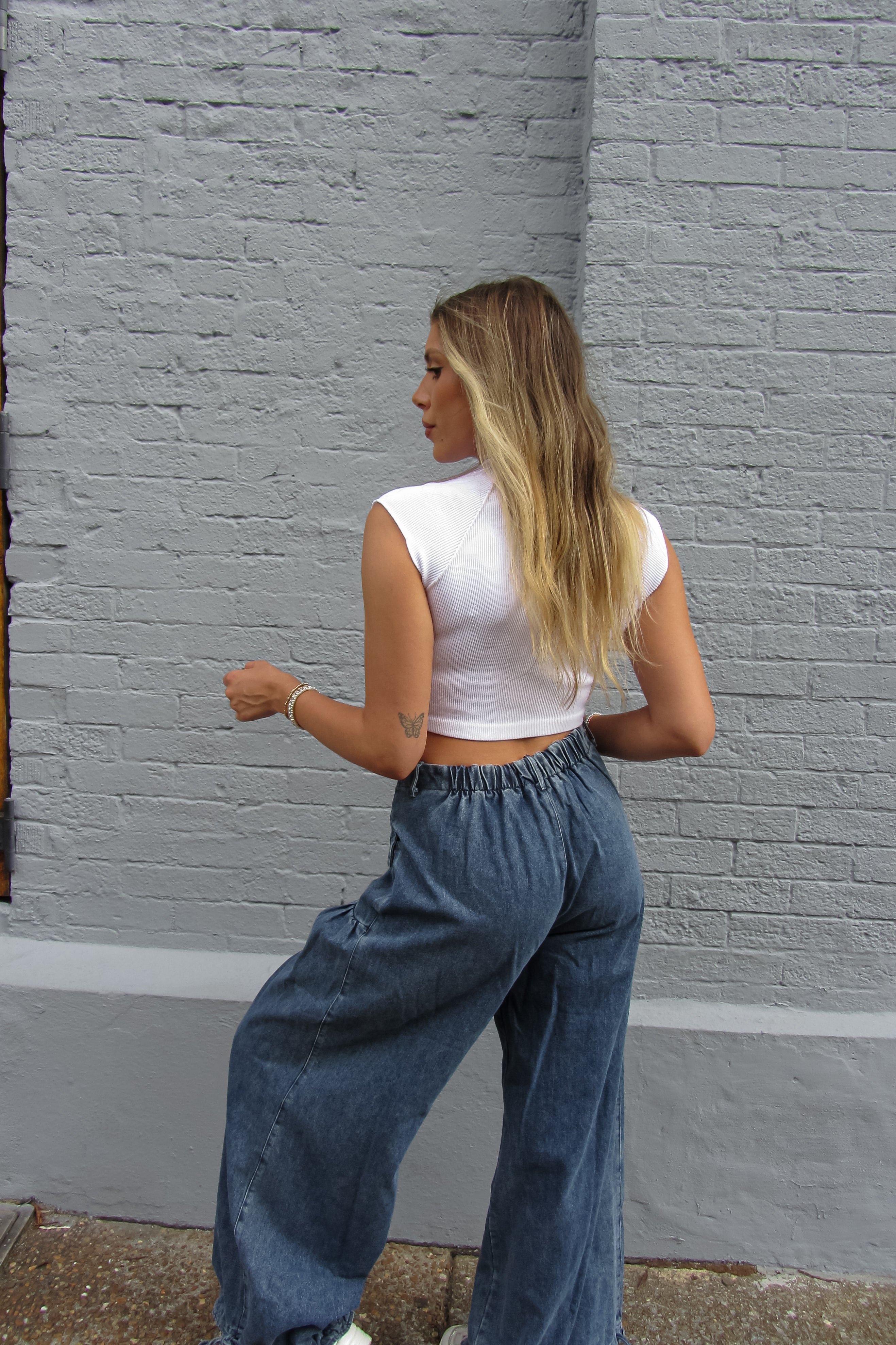 Denim Front Pocket Parachute Jeans