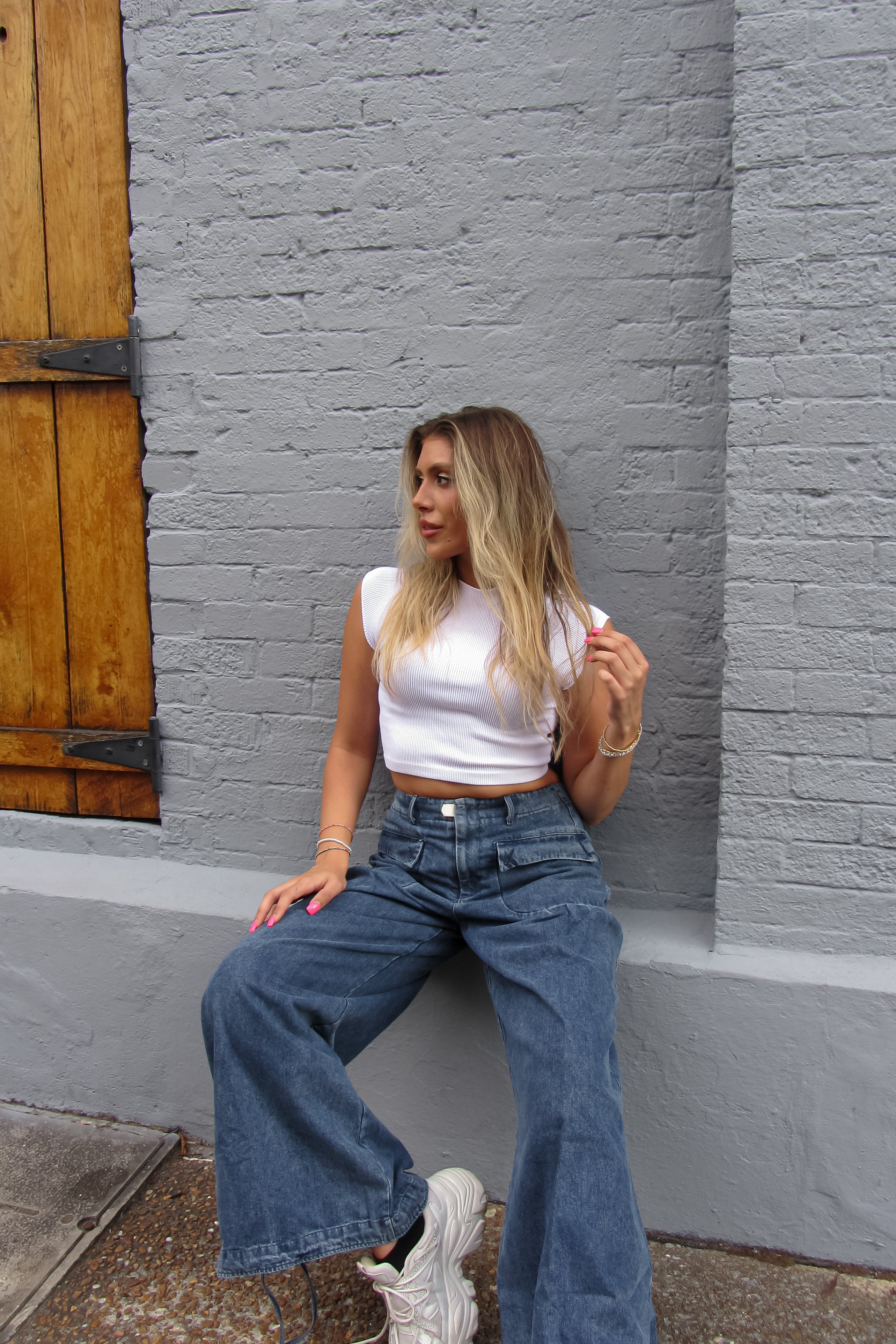 Denim Front Pocket Parachute Jeans