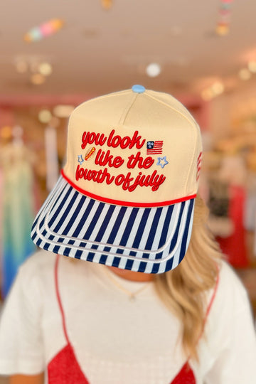 You Look Like The 4th Of July Hot Dog Embroidered Trucker Hat
