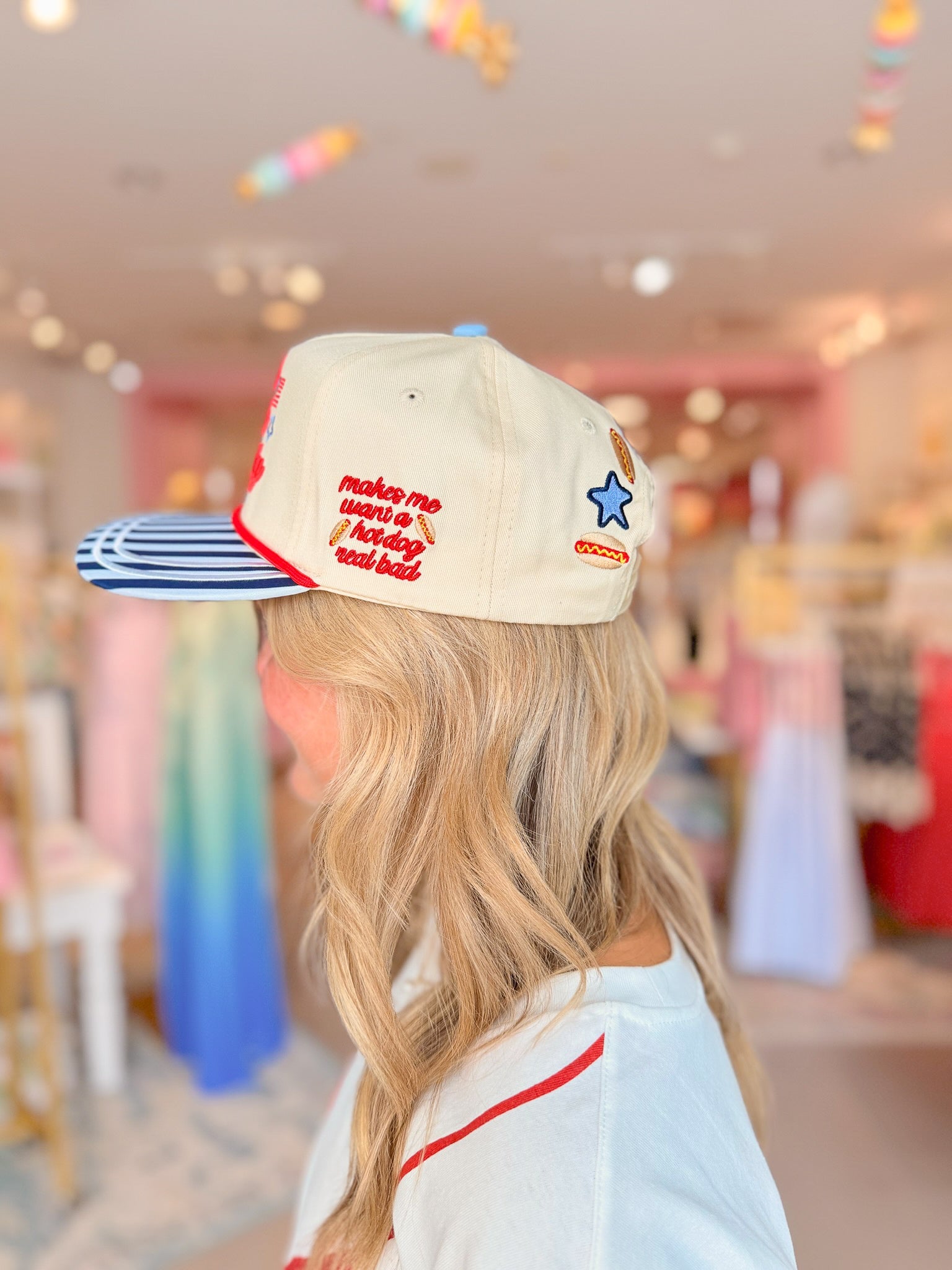You Look Like The 4th Of July Hot Dog Embroidered Trucker Hat