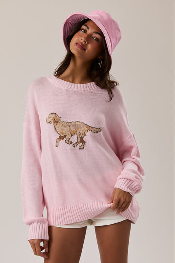 Pink Golden Retriever Sweater