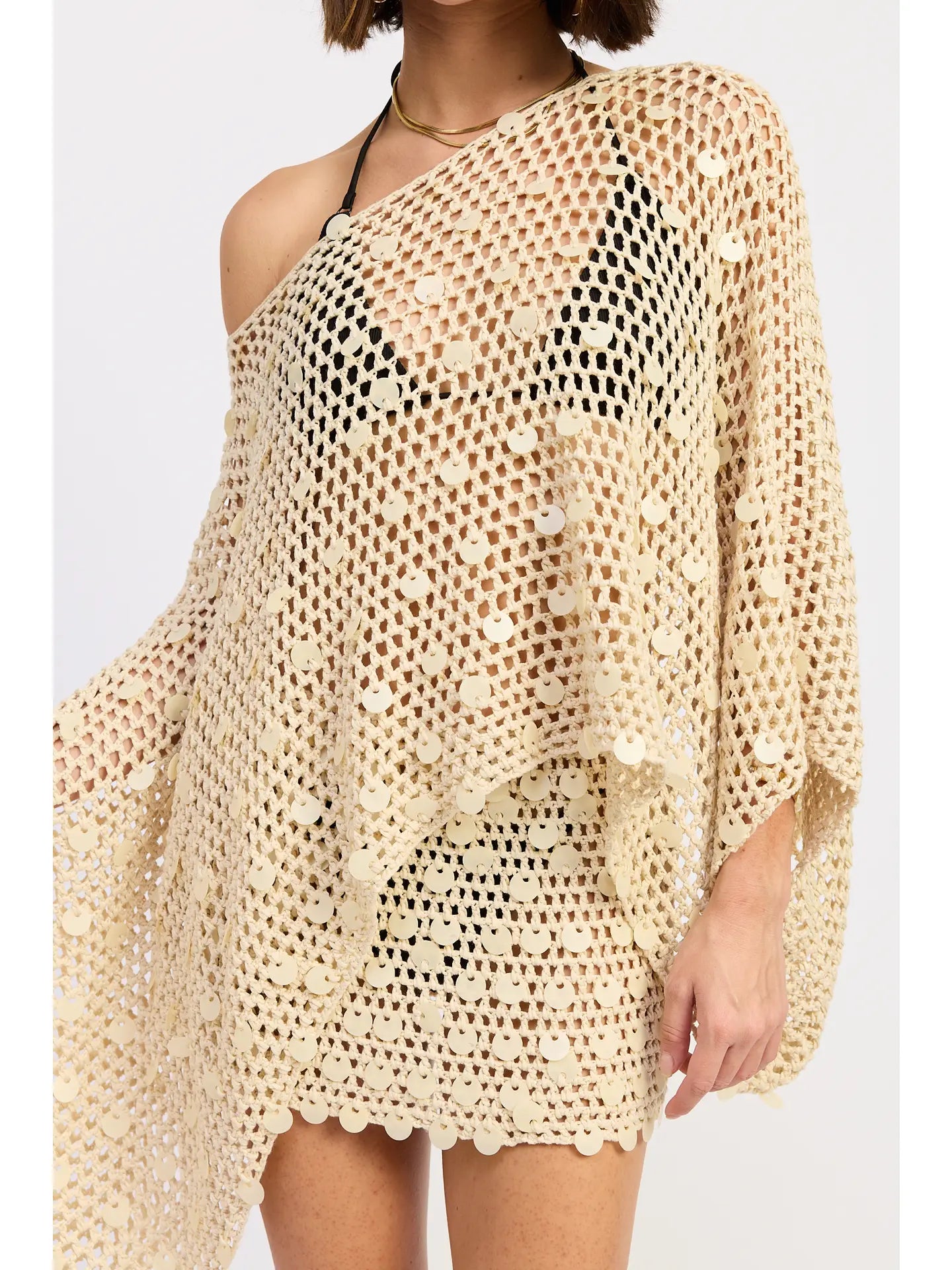 Shell Trim Crochet Shawl