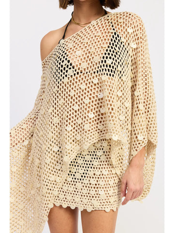 Shell Trim Crochet Shawl