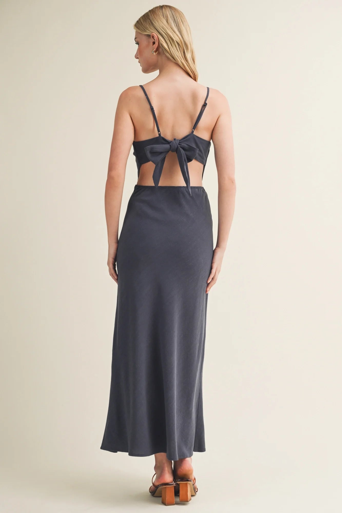 Scarf Top Maxi Dress - Midnight Navy