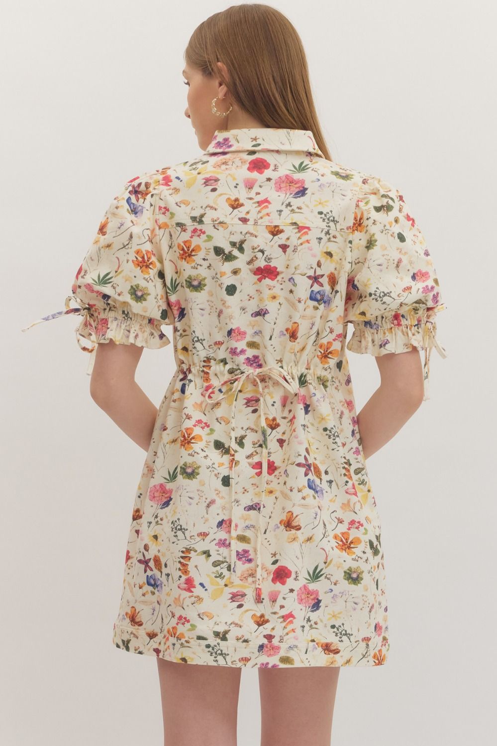 Floral Puff Sleeve Mini Dress