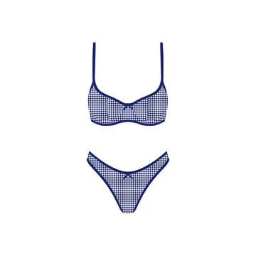 Seaside Picnic Bikini Set - Navy Blue