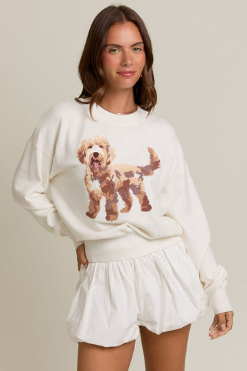 Ivory Goldendoodle Sweater